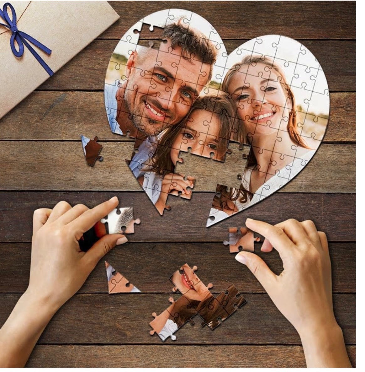 Rompecabezas personalizado de corazón