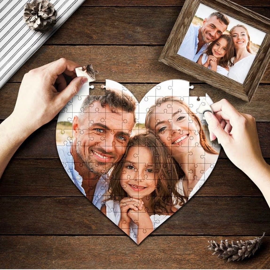 Rompecabezas personalizado de corazón