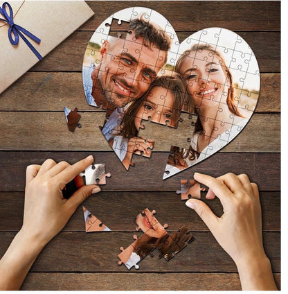 Rompecabezas personalizado de corazón