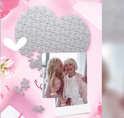 Rompecabezas personalizado de corazón